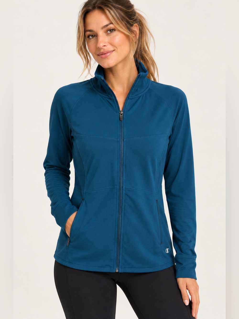 Champion Women’s Teal Full Zip Athletic Jacket Size L